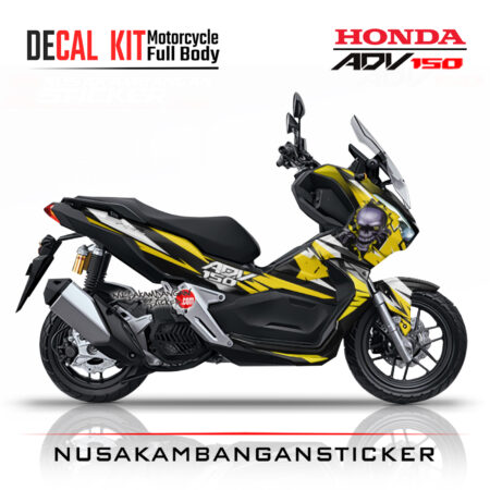 Decal Sticker Honda ADV 150 Skul Kuning Stiker Full Body Nusakambangansticker