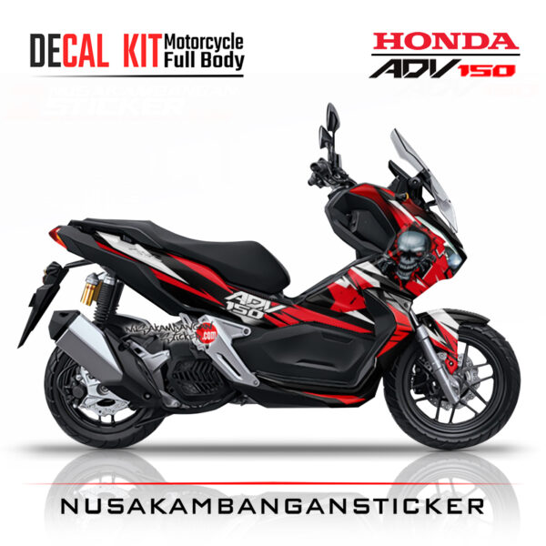 Decal Sticker Honda ADV 150 Skul Merah Stiker Full Body Nusakambangansticker