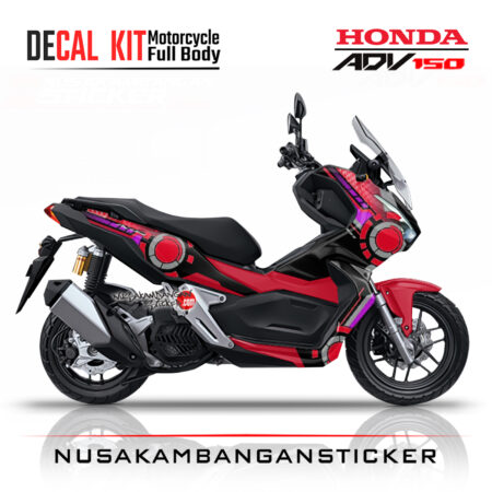 Decal Sticker Honda ADV 150 Techno Pink Stiker Full Body Nusakambangansticker