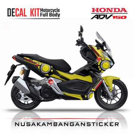 Decal Sticker Honda ADV 150 Techno Yelow Stiker Full Body Nusakambangansticker