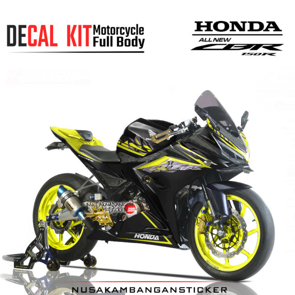 Decal Sticker Honda CBR 150 R All New Grapic kit Hitam Kuning modifikasi Stiker Full Body Nusakambangansticker