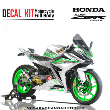 Decal Sticker Honda CBR 150 R All New Grapic kit putih hijau modifikasi Stiker Full Body Nusakambangansticker