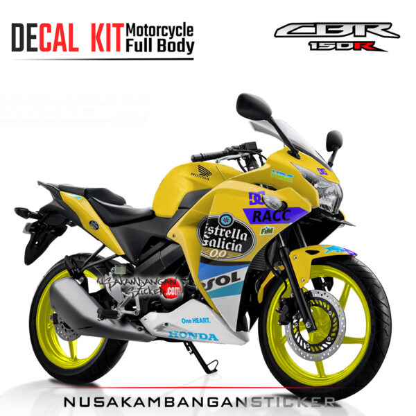 Decal Sticker Honda CBR 150 R CBU Thailand Repsol Estrella Galicia Kuning Stiker Full Body Nusakambangansticker
