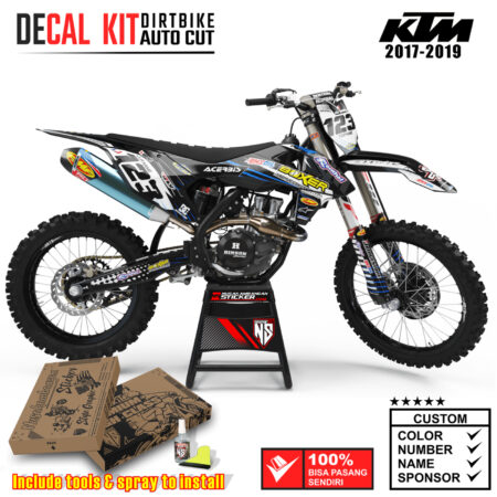 Decal Sticker Kit Dirtbike KTM 2017 - 2019 Kit Boxer Black Nusakambangansticker
