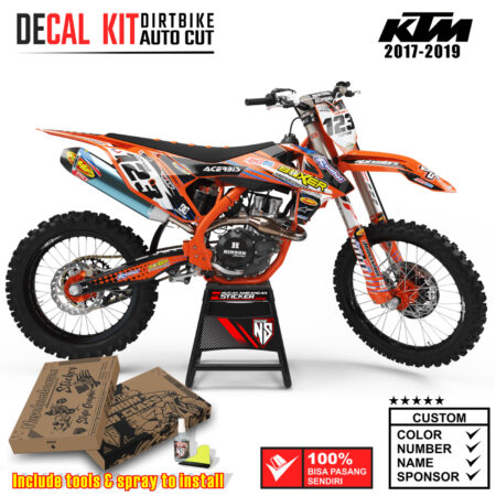 Decal Sticker Kit Dirtbike KTM 2017 - 2019 Kit Boxer Orange Nusakambangansticker