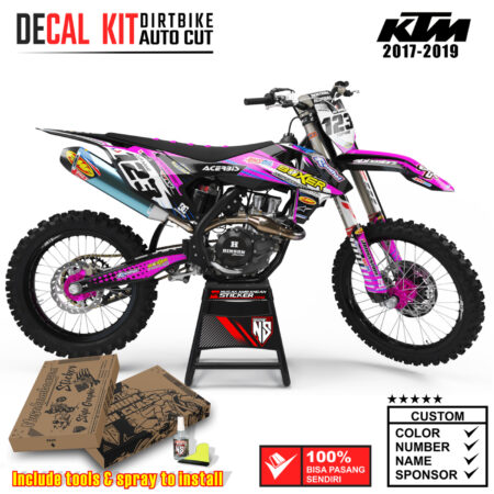 Decal Sticker Kit Dirtbike KTM 2017 - 2019 Kit Boxer Pink Nusakambangansticker