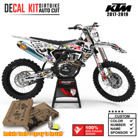 Decal Sticker Kit Dirtbike KTM 2017 - 2019 Kit Work Black Nusakambangansticker