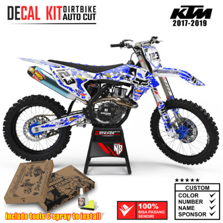 Decal Sticker Kit Dirtbike KTM 2017 - 2019 Kit Work Blue Nusakambangansticker