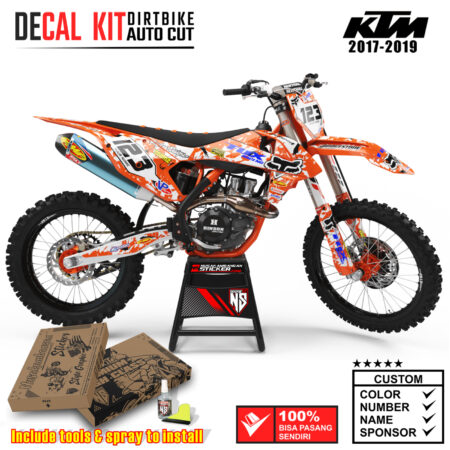 Decal Sticker Kit Dirtbike KTM 2017 - 2019 Kit Work Orange Nusakambangansticker