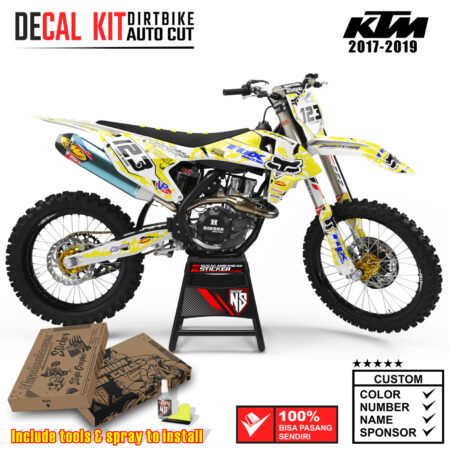 Decal Sticker Kit Dirtbike KTM 2017 - 2019 Kit Work Yelow Nusakambangansticker