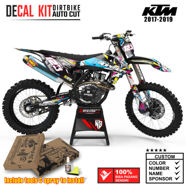 Decal Sticker Kit Dirtbike KTM 2017 - 2019 SX Colourfull Graphic Nusakambangansticker