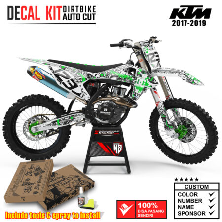 Decal Sticker Kit Dirtbike KTM 2017 - 2019 ShoesDC Green Factory Nusakambangansticker