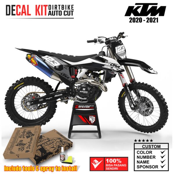 Decal Sticker Kit Dirtbike KTM 2020 - 2021 Kit Black Racing Nusakambangansticker