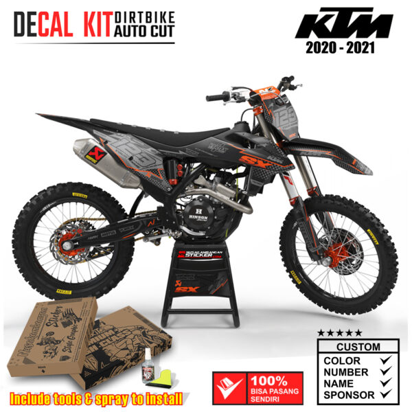Decal Sticker Kit Dirtbike KTM 2020 - 2021 Kit Works Black Nusakambangansticker