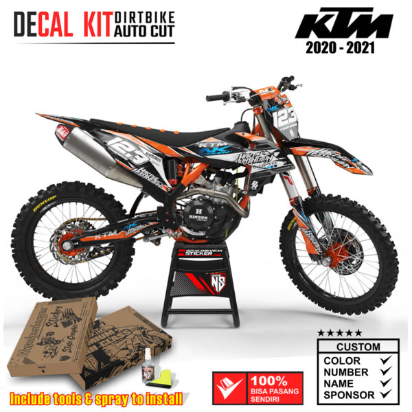Decal Sticker Kit Dirtbike KTM 2020 - 2021 SX Black Hartland Nusakambangansticker