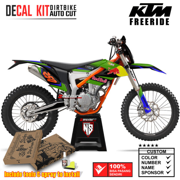 Decal Sticker Kit Dirtbike KTM FreeRide Banteng Dark Green Style Nusakambangansticker