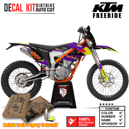 Decal Sticker Kit Dirtbike KTM FreeRide Banteng Puruple Style 02 Nusakambangansticker