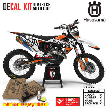 Decal Sticker Kit Husqvarna 2020 Dirtbike White Orens Strip Nusakambangansticker