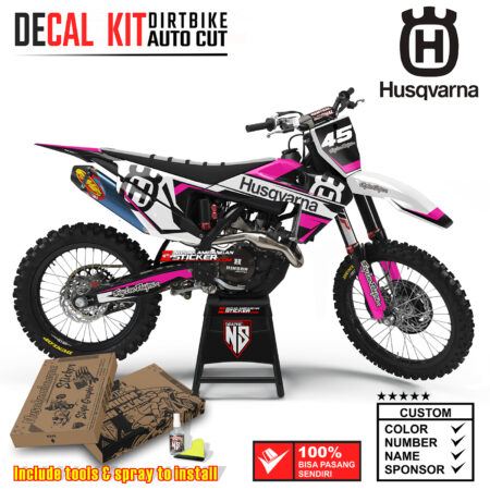 Decal Sticker Kit Husqvarna 2020 Dirtbike White Purple Nusakambangansticker