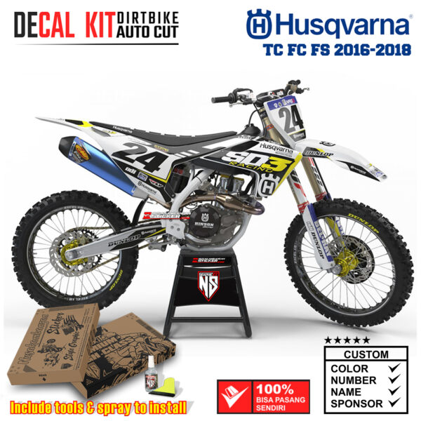 Decal Sticker Kit Supermoto Dirtbike Husqvarna FS 2016-2018 SD3 Racing Nusakambangansticker