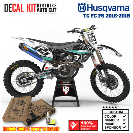 Decal Sticker Kit Supermoto Dirtbike Husqvarna FS 2016-2018 Sixty Five LKI Racing Nusakambangansticker