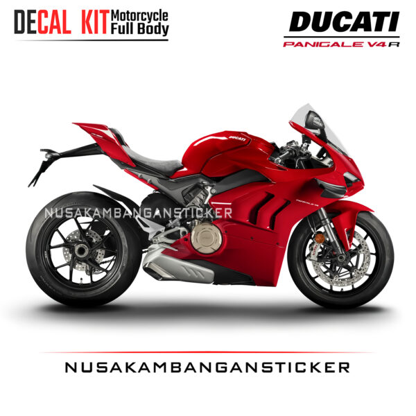 Decal Sticker Motor Ducati Panigale V4R Merah Nusakambangansticker