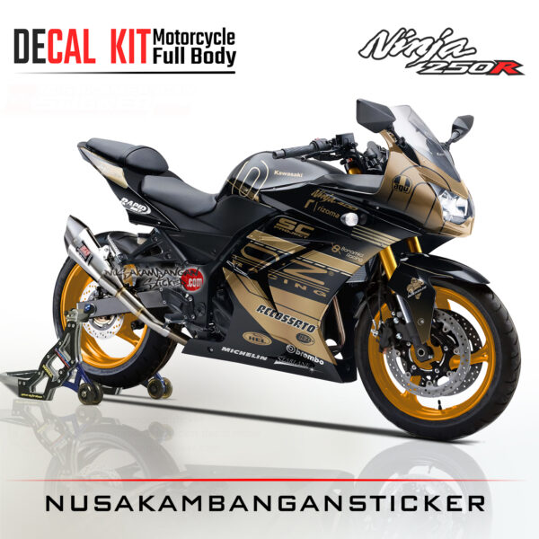 Decal Sticker Ninja 250 Karbu Oz Racing Gold
