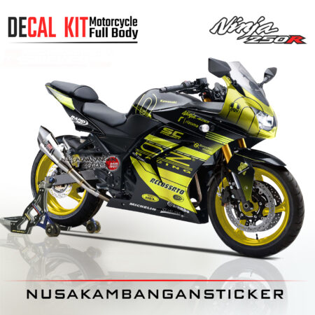 Decal Sticker Ninja 250 Karbu Oz Racing Kuning