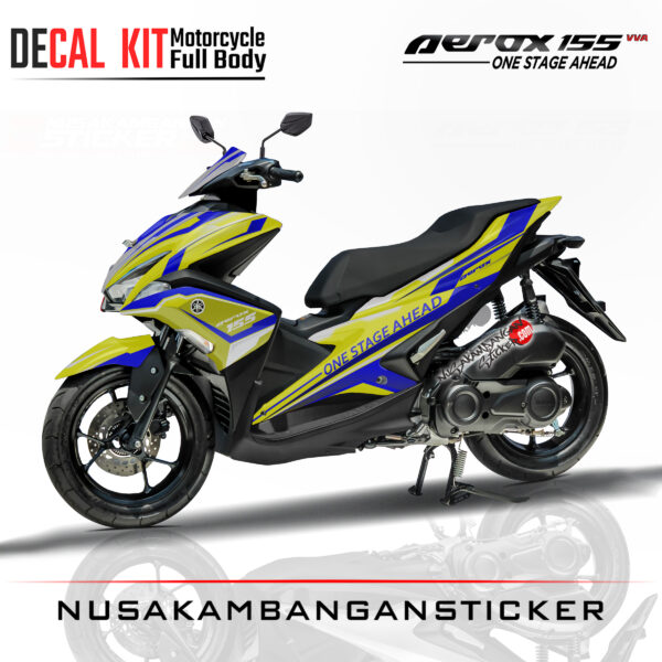 Decal Sticker Yamaha Aerox 155 Graphic Kit Kuning fluo Stiker Full Body Nusakambangansticker