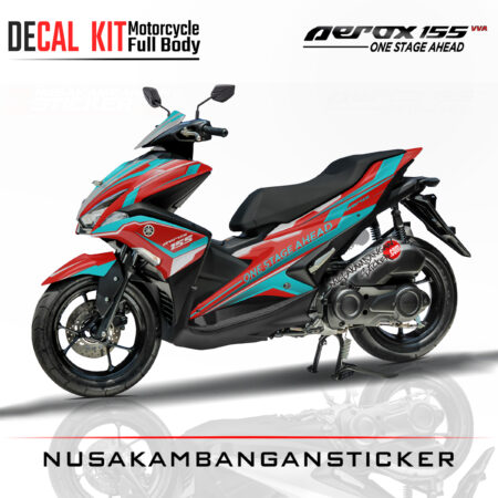 Decal Sticker Yamaha Aerox 155 Graphic Kit Merah Stiker Full Body Nusakambangansticker