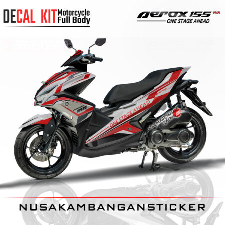 Decal Sticker Yamaha Aerox 155 Graphic Kit Putih Stiker Full Body Nusakambangansticker