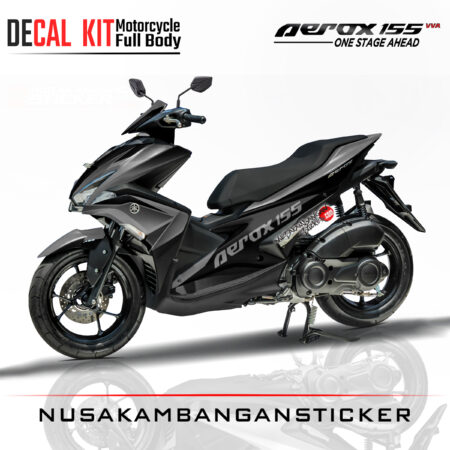 Decal Sticker Yamaha Aerox 155 Hitam Graphic Stiker Full Body Nusakambangansticker