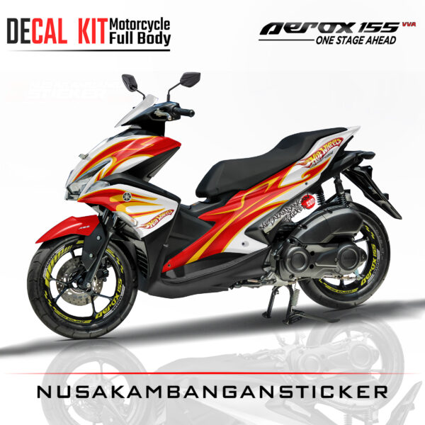 Decal Sticker Yamaha Aerox 155 Hot Weels Putih Stiker Full Body Nusakambangansticker