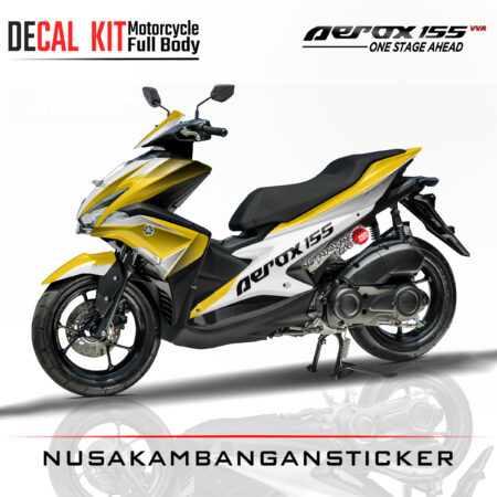 Decal Sticker Yamaha Aerox 155 Kuning Graphic Stiker Full Body Nusakambangansticker