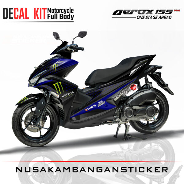 Decal Sticker Yamaha Aerox 155 Livery Moto Gp hitam Stiker Full Body Nusakambangansticker