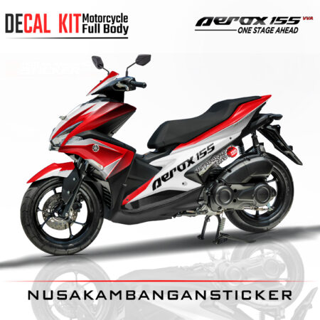 Decal Sticker Yamaha Aerox 155 Merah Graphic Stiker Full Body Nusakambangansticker