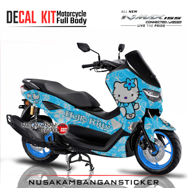 Decal Sticker Yamaha All New N Max 2020 Hello Kity Biru Stiker Full Body Nusakambangansticker