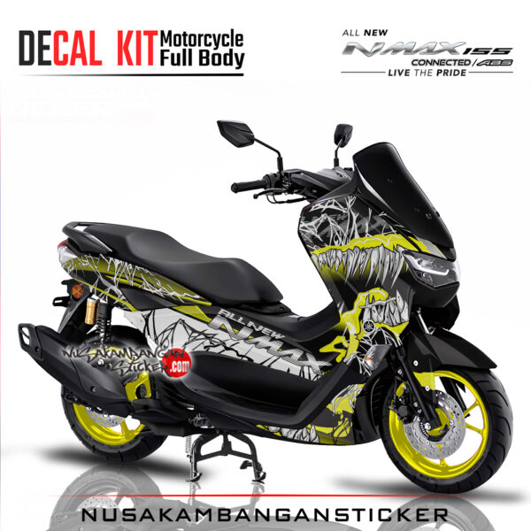 Decal Sticker Yamaha All New N Max 2020 Hitam Kuning Venom Stiker Full Body Nusakambangansticker