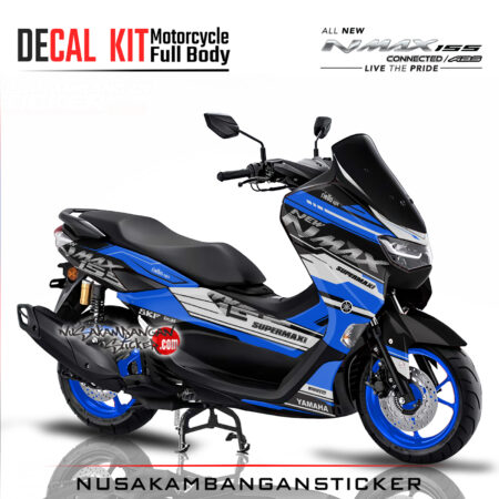 Decal Sticker Yamaha All New N Max 2020 Hitam biru muda Supermaxi Stiker Full Body Nusakambangansticker