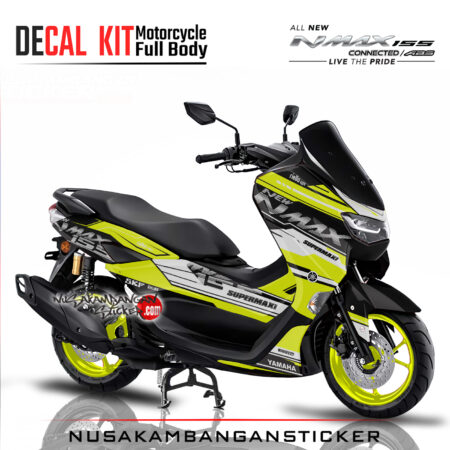 Decal Sticker Yamaha All New N Max 2020 Hitam kuning Supermaxi Stiker Full Body Nusakambangansticker