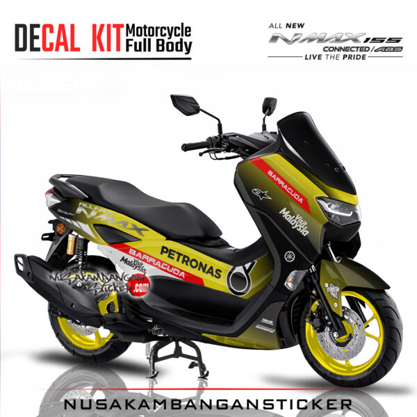 Decal Sticker Yamaha All New N Max 2020 Livery Moto GP hitam Kuning Stiker Full Body Nusakambangansticker