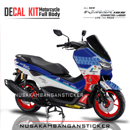 Decal Sticker Yamaha All New N Max 2020 Mandalika Racing Team Biru Stiker Full Body Nusakambangansticker