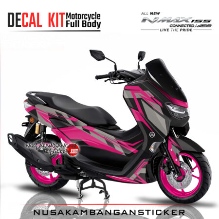 Decal Sticker Yamaha All New N Max 2020 hitam pink Stiker Full Body Nusakambangansticker