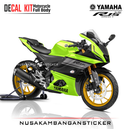 Decal Sticker Yamaha All New R15 V4 Anniversary R15 Hijau Lime Stiker Full Body Nusakambangansticker