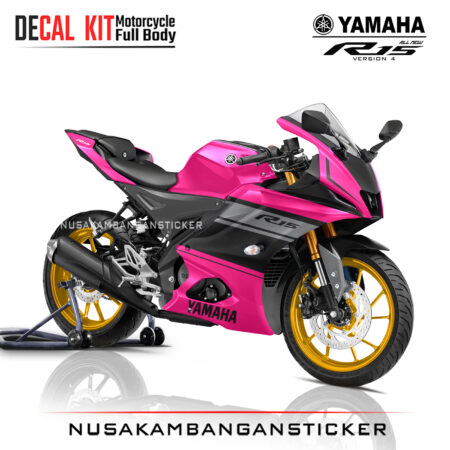 Decal Sticker Yamaha All New R15 V4 Anniversary R15 Pink Stiker Full Body Nusakambangansticker