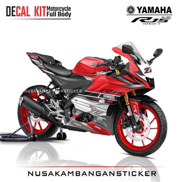 Decal Sticker Yamaha All New R15 V4 Anniversary Red Racing Stiker Full Body Nusakambangansticker