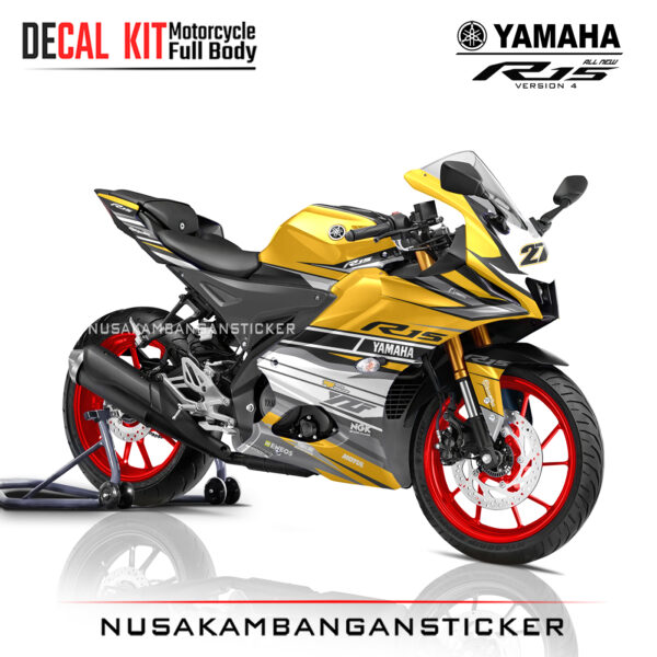 Decal Sticker Yamaha All New R15 V4 Anniversary Yelow Racing Stiker Full Body Nusakambangansticker