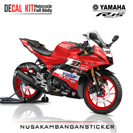 Decal Sticker Yamaha All New R15 V4 Arubait Red Stiker Full Body Nusakambangansticker