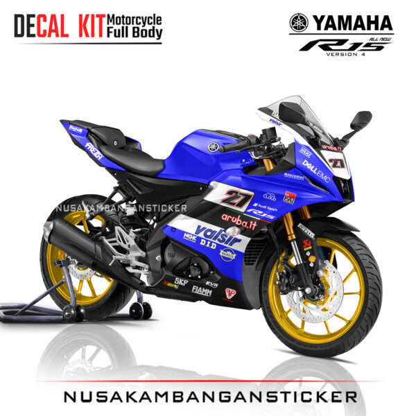 Decal Sticker Yamaha All New R15 V4 Arubait Wsbk Blue Stiker Full Body Nusakambangansticker