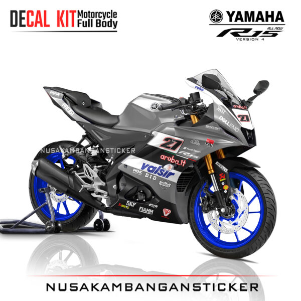 Decal Sticker Yamaha All New R15 V4 Arubait Wsbk Dark Grey Stiker Full Body Nusakambangansticker